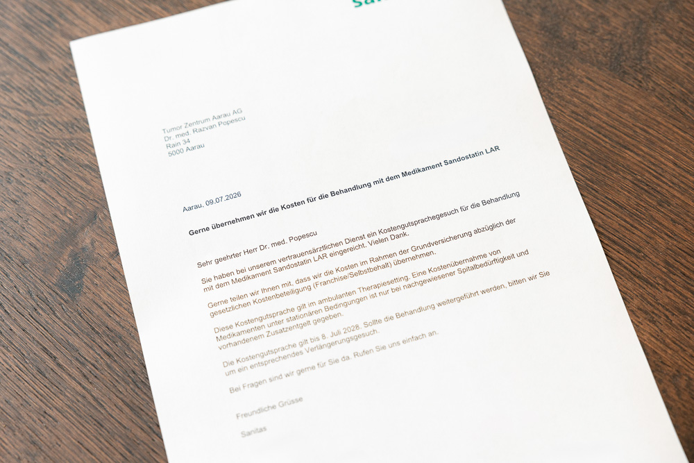 Insurance coverage Beispiel Brief Versicherungsdeckung